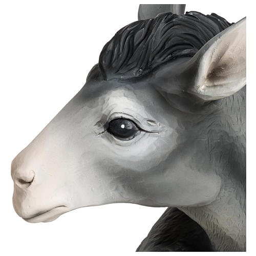 Boi e burrinho 37-30 cm fibra de vidro para Presépio com figuras de altura média 60 cm PARA EXTERIOR