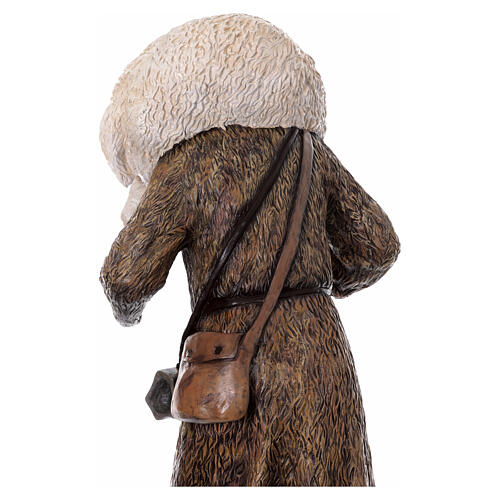 Bom Pastor para presépio de 160 cm Lando Landi fibra de vidro olhos cristal EXTERIOR