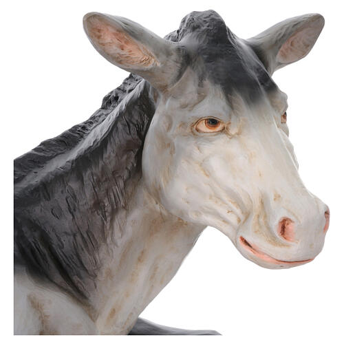 Conjunto 5 peças Natividade fibra de vidro olhos de vidro para exterior presépio h 165 cm