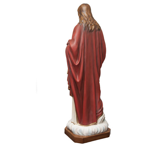 Coração Sagrado Jesus 165 cm fibra de vidro pintada PARA EXTERIOR