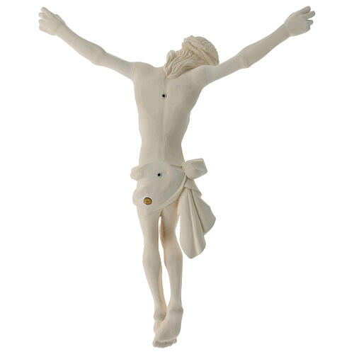Corpo de Cristo para exterior Val Gardena fibra de vidro branca 60 cm