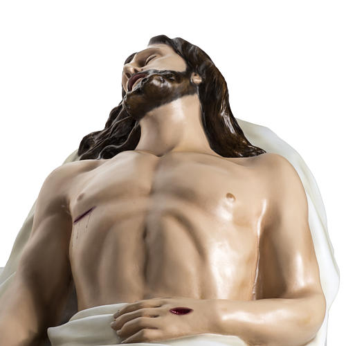 Cristo Morto 140 cm fibra vidro corada
