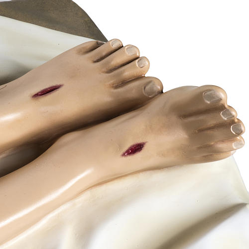Cristo Morto 140 cm fibra vidro corada