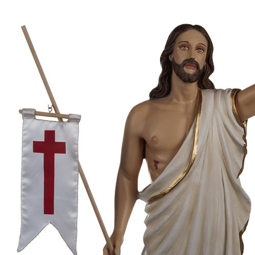 Cristo Ressuscitado fibra de vidro 85 cm