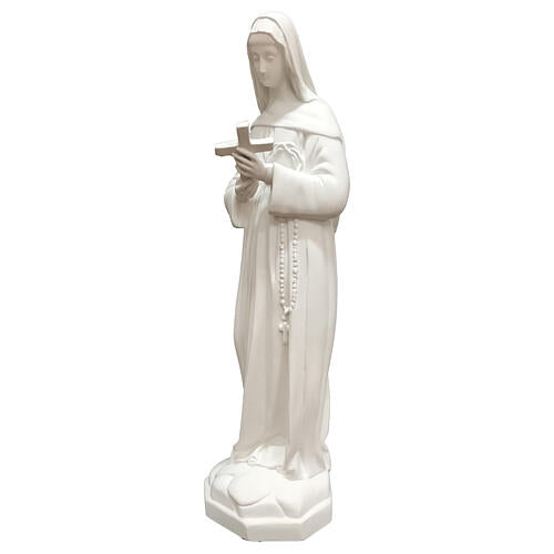 Estátua Santa Rita 60 cm fibra de vidro branca PARA EXTERIOR
