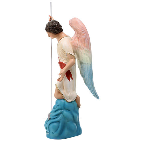 Estátua São Rafael 50 cm fibra de vidro colorida