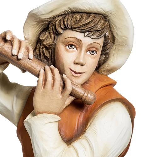 Flautista presépio 60 cm fibra de vidro