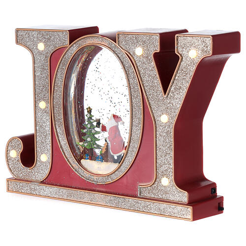 Globo de neve JOY com Pai Natal 20x25x5 cm