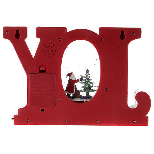 Globo de neve JOY com Pai Natal 20x25x5 cm