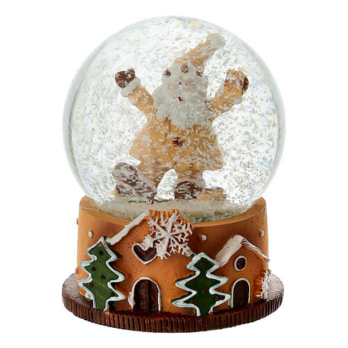 Globo de neve Pai Natal marzipã 10 cm