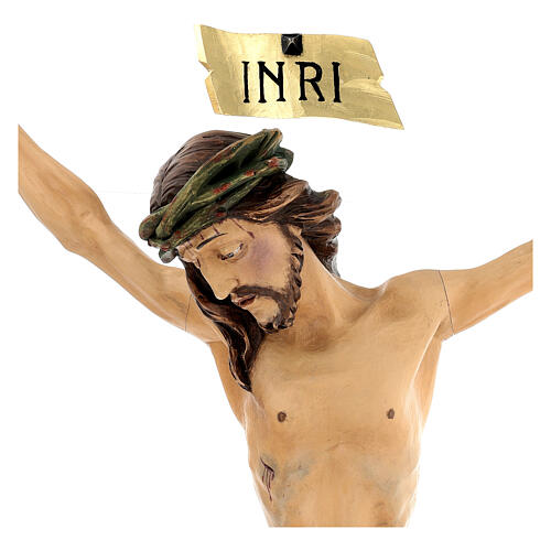 Imagem Corpo de Cristo fibra de vidro pintada pano azul 90 cm