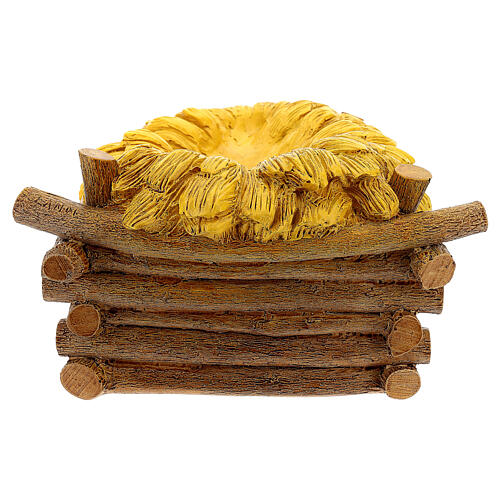 Imagem Menino Jesus com berço fibra de vidro pintada para presépio Landi com figuras de altura média 100 cm; exterior