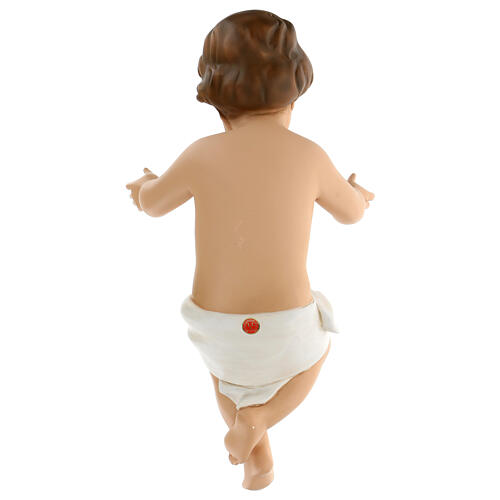 Imagem Menino Jesus com berço fibra de vidro pintada para presépio Landi com figuras de altura média 160 cm; exterior