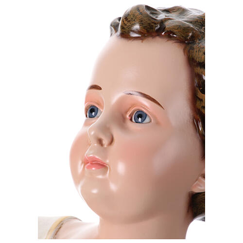 Imagem Menino Jesus olhos de vidro presépio fibra de vidro EXTERIOR h 165 cm