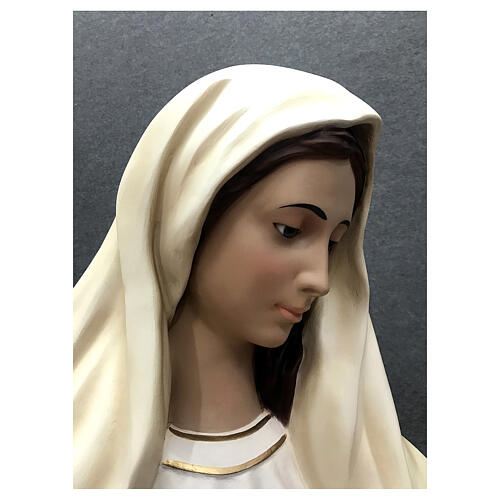 Imagem Nossa Senhora de Medjugorje fibra de vidro pintada 170 cm