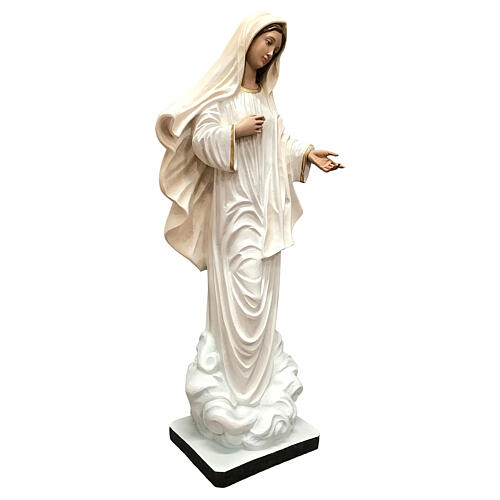 Imagem Nossa Senhora de Medjugorje fibra de vidro pintada 60 cm