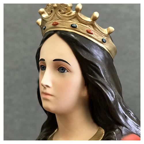 Imagem Santa Lúcia túnica vermelha fibra de vidro pintada 160 cm