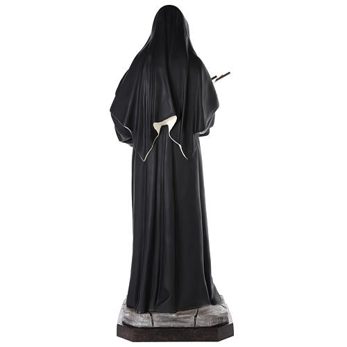 Imagem Santa Rita 160 cm fibra de vidro pintada com olhos de vidro