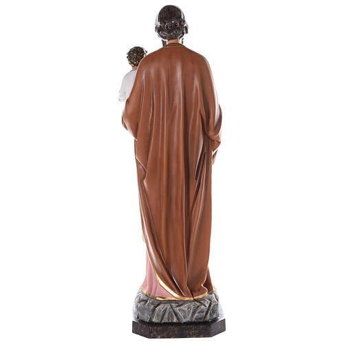 Imagem São José fibra de vidro corada 130 cm olhos vidro