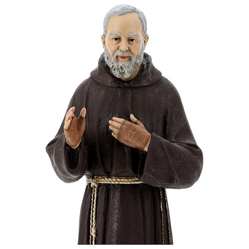 Imagem São Padre Pio de Pietrelcina 82 cm Fibra de Vidro Pintada