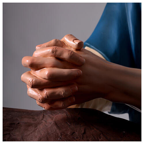 Jesus com rocha Getsêmani em oração em fibra de vidro pintada