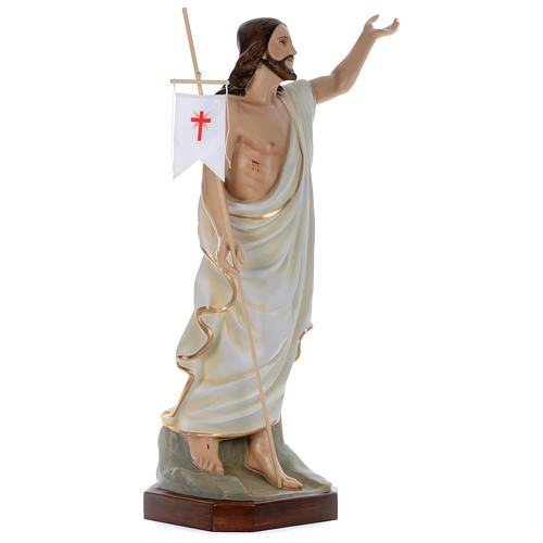 Jesus Ressuscitado 130 cm fibra de vidro pintada PARA EXTERIOR