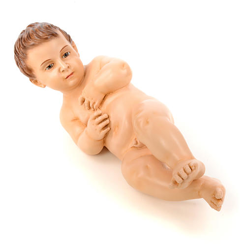 Menino Jesus barroco 50 cm Landi olhos cristal 1800 napolitano DE EXTERIOR