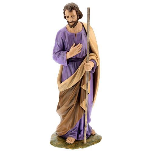 Natividade 3 figuras fibra de vidro pintada para presépio Lando Landi altura média 160 cm; exterior