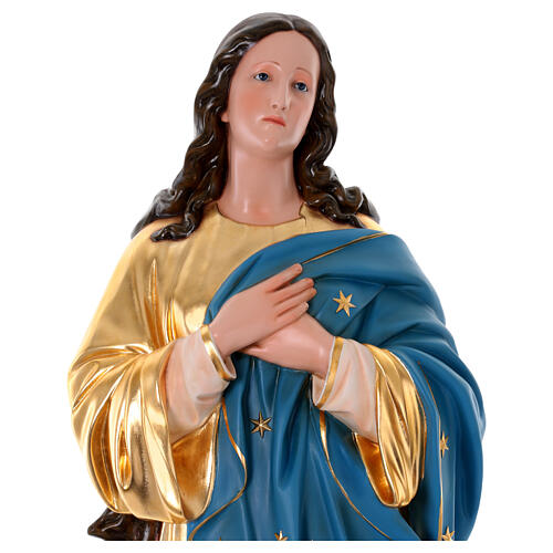 Nossa Senhora da Assunção de Murillo 180 cm fibra de vidro com olhos de vidro