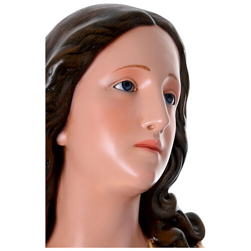 Nossa Senhora da Assunção de Murillo 180 cm fibra de vidro com olhos de vidro