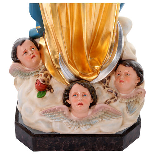 Nossa Senhora da Assunção de Murillo 180 cm fibra de vidro com olhos de vidro