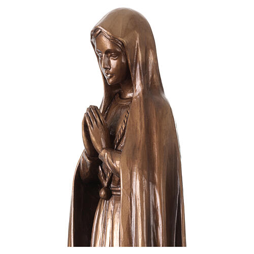 Nossa Senhora de Fátima em bronze para exterior Val Gardena fibra de vidro 60 cm
