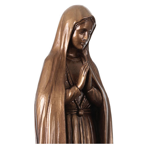 Nossa Senhora de Fátima em bronze para exterior Val Gardena fibra de vidro 60 cm