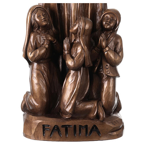 Nossa Senhora de Fátima em bronze para exterior Val Gardena fibra de vidro 60 cm