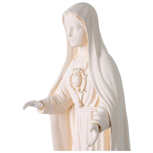 Nossa Senhora de Fátima para exterior Val Gardena fibra de vidro branca 70 cm