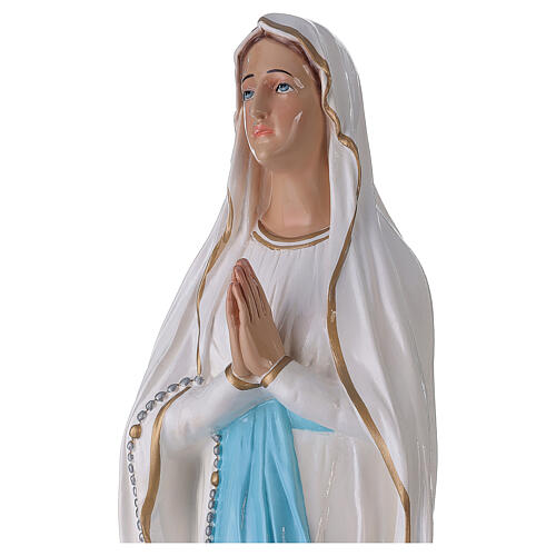 Nossa Senhora de Lourdes 75 cm fibra de vidro brilhante PARA EXTERIOR