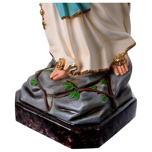 Nossa Senhora de Lourdes fibra de vidro corada 110 cm olhos vidro