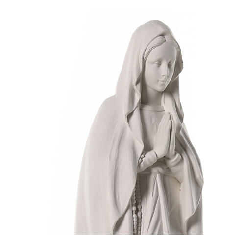 Nossa Senhora de Lourdes fibra de vidro natural 80x25x25 cm