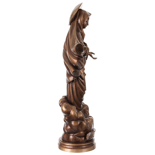 Nossa Senhora de Medjugorje efeito bronze Val Gardena fibra de vidro 60 cm