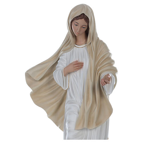 Nossa Senhora de Medjugorje fibra de vidro 130 cm olhos de vidro