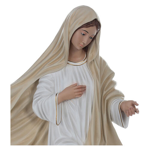 Nossa Senhora de Medjugorje fibra de vidro 130 cm olhos de vidro
