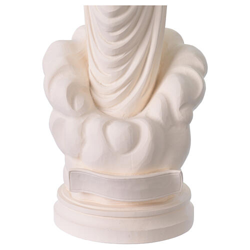 Nossa Senhora de Medjugorje para exterior em fibra de vidro branca Val Gardena 60 cm