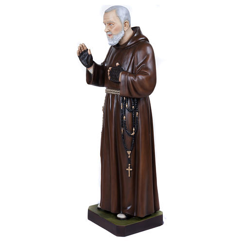 Padre Pio 110 cm fibra de vidro PARA EXTERIOR