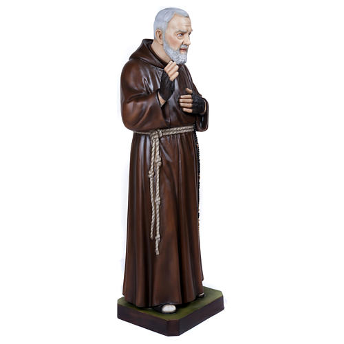 Padre Pio 110 cm fibra de vidro PARA EXTERIOR