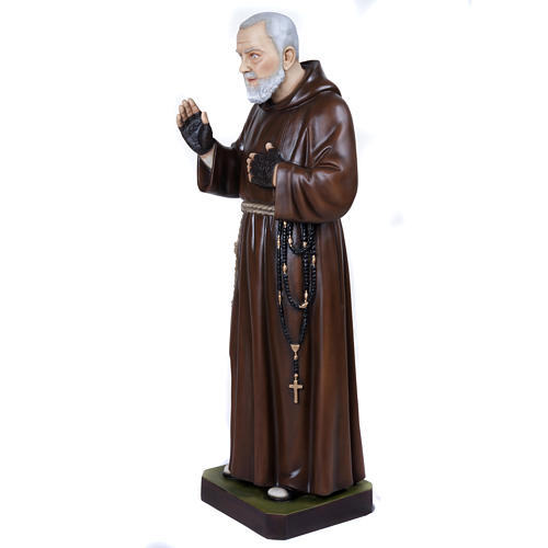 Padre Pio 110 cm fibra de vidro