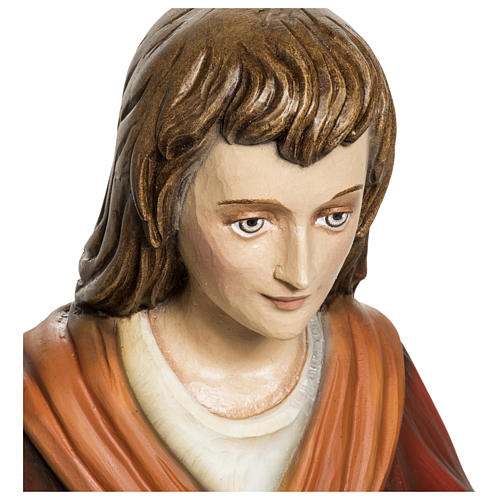 Pastor com lanterna e pão presépio 60 cm fibra de vidro PARA EXTERIOR