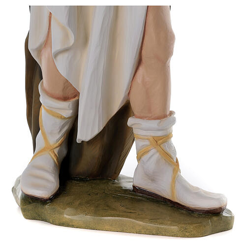 Pastor com ovelha 80 cm presépio fibra de vidro pintada