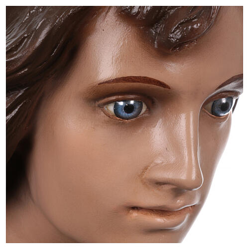 Pastorinho de joelhos para presépio Lando Landi 100 cm fibra de vidro olhos cristal EXTERIOR