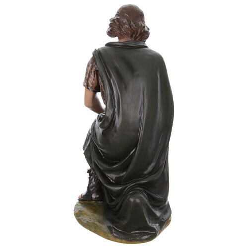 Pastorinho de joelhos para presépio Lando Landi 100 cm fibra de vidro olhos cristal EXTERIOR