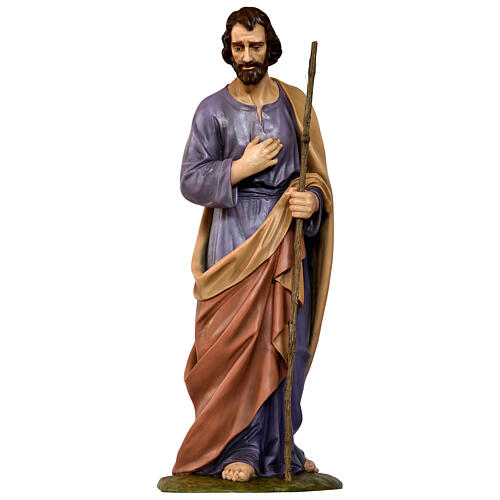 Presépio completo 160 cm Lando Landi 15 peças fibra de vidro olhos cristal EXTERIOR